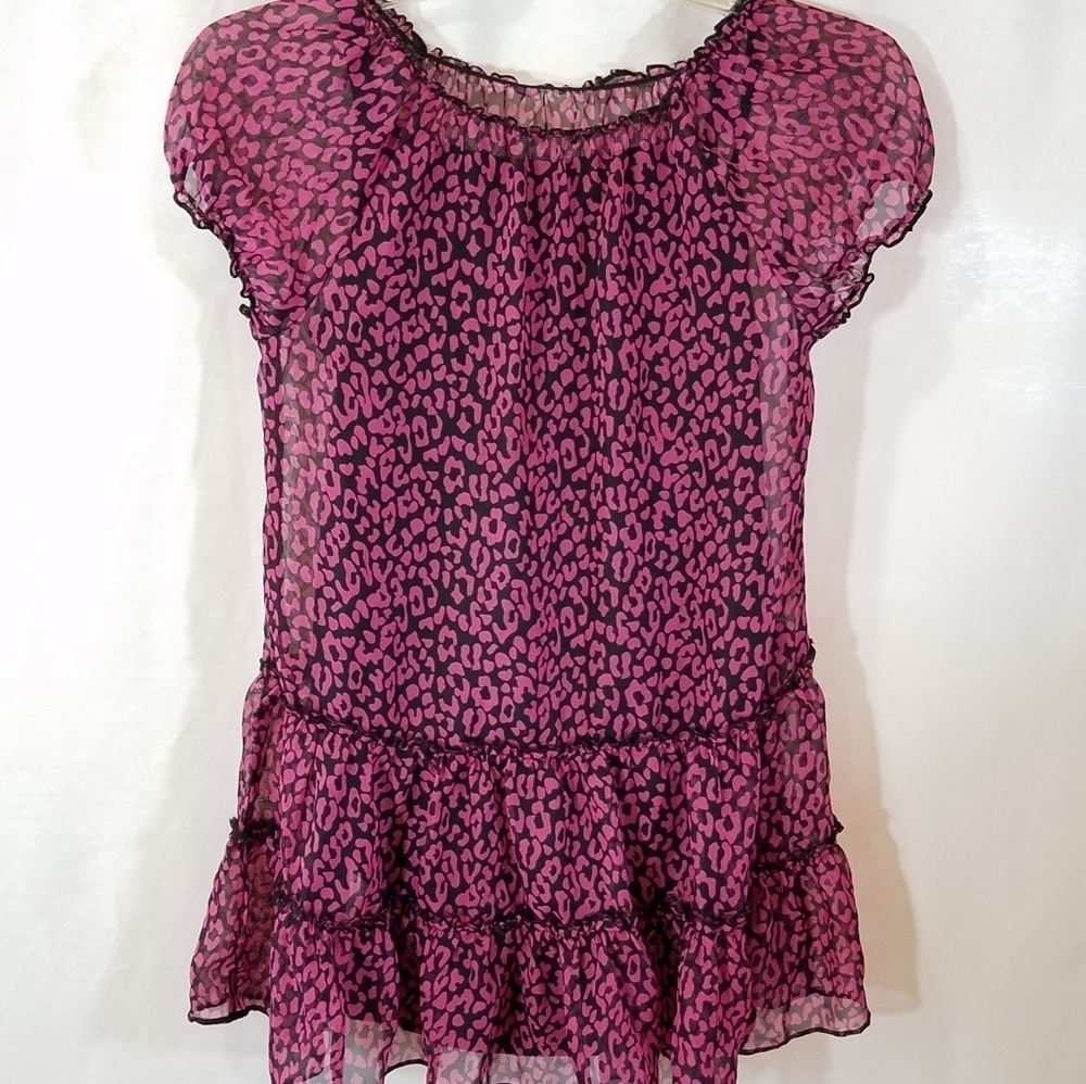 George sheer baby doll blouse